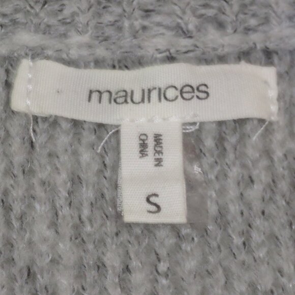 Maurice's Gray Long Sleeve Off the Shoulder Pullover Knit Sweater Size L (C926) - Picture 6 of 7